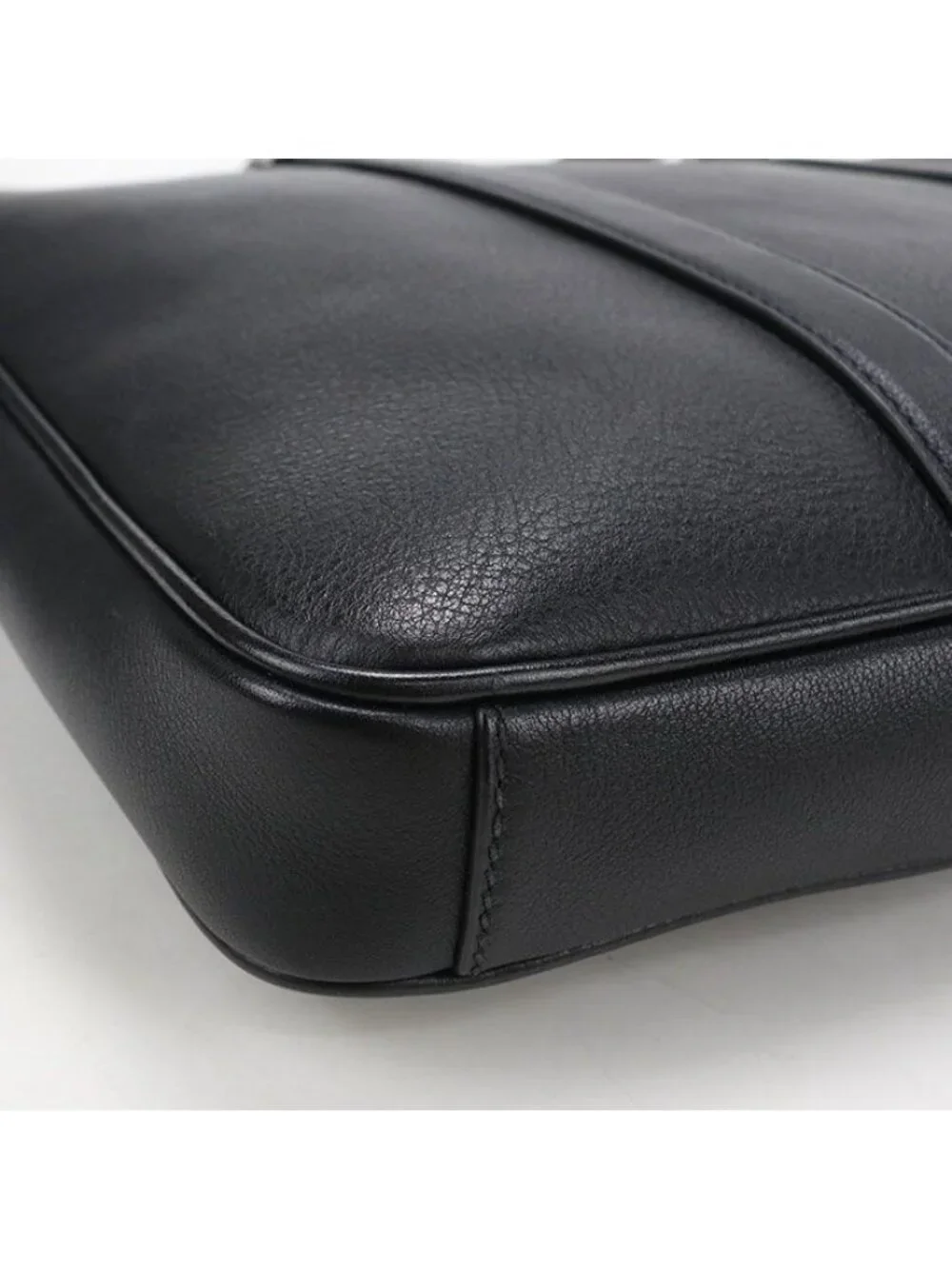 Prada Briefcase Leather Business Bags Black